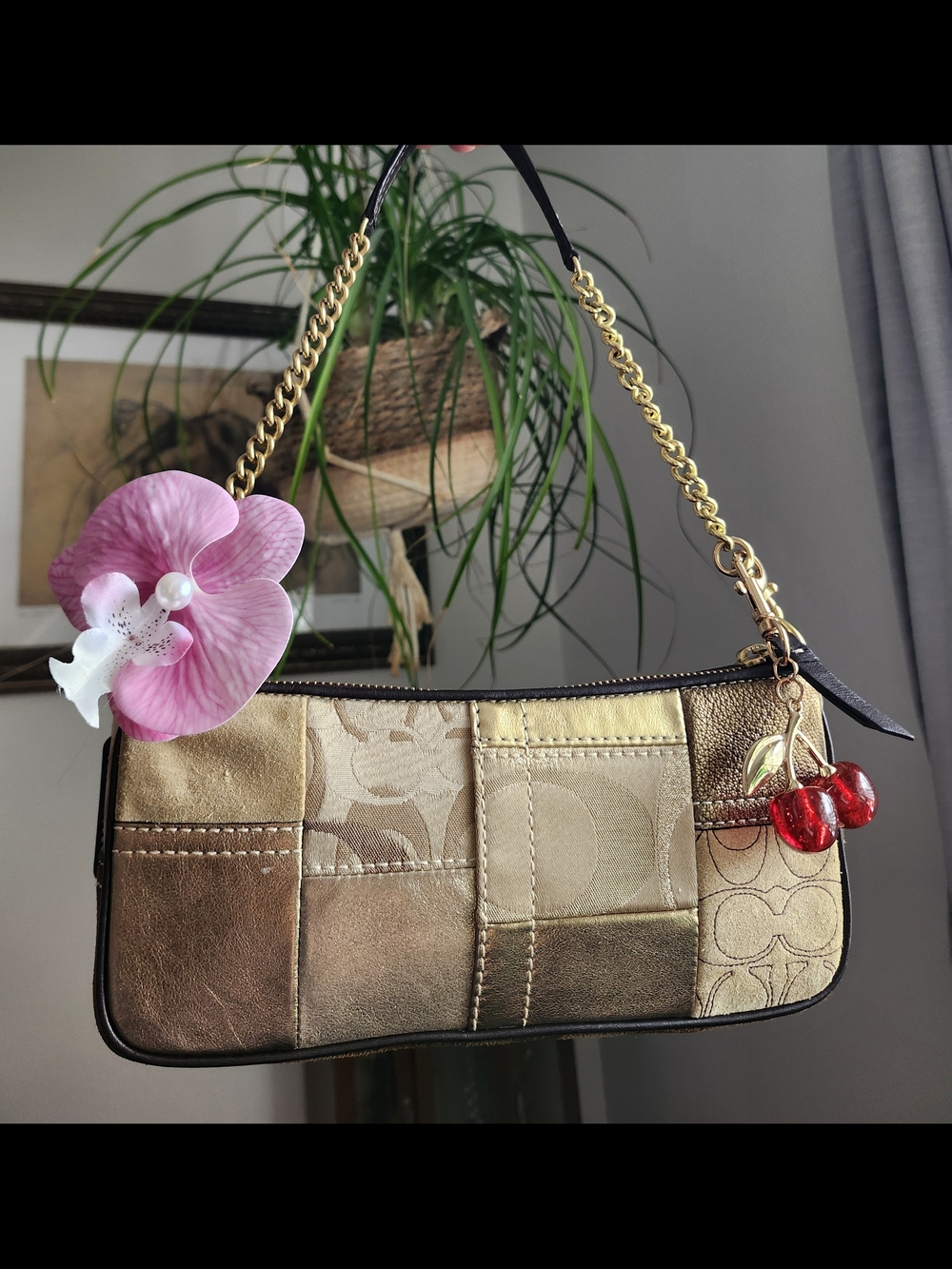 Vintage Coach Patchwork Shoulder Bag